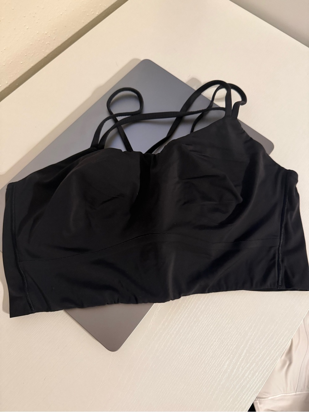 lululemon athletica Black Strappy Longline Sports bra